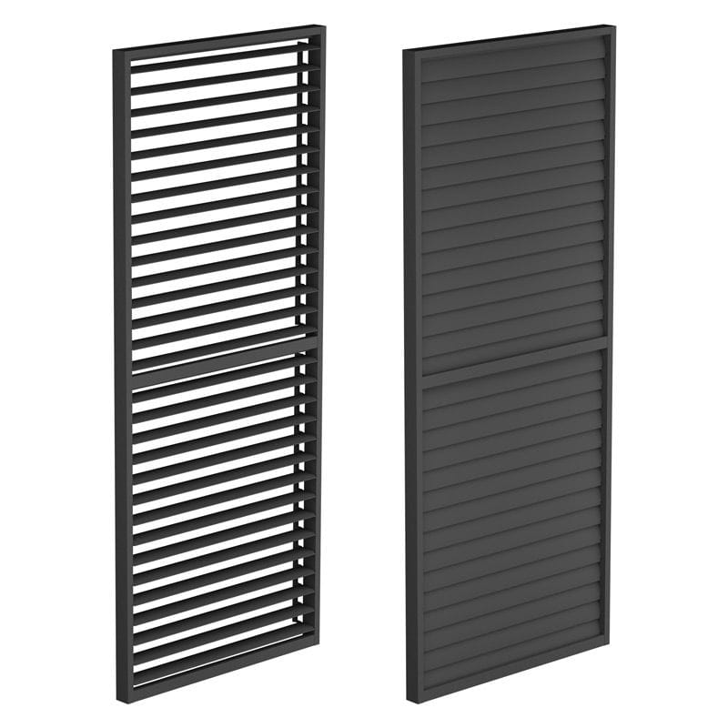 PANEL ŻALUZJOWY BOCZNY RUCHOMY 123X218 CM DO PERGOLI 4M ANTRACYT